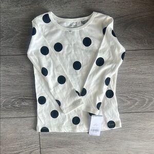 Carter's White and Black Polka Dot Kids Shirt